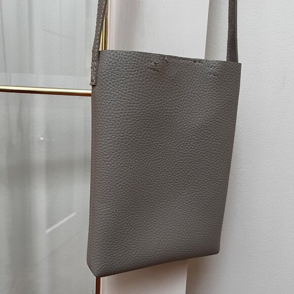 Cute Light Grey Leather Shoulder Cross Body Bag - Picture 3 of 8